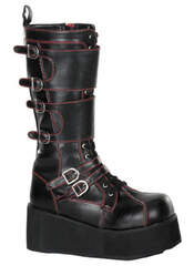 TRASHVILLE-510 Black Platform Boots