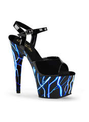 ADORE-709NLB Cyber Goth Lightning Blue High Heels