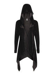 Artemis Black Velvet Gothic Drape Hoody