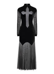 Athena Cross Gothic Maxi Dress