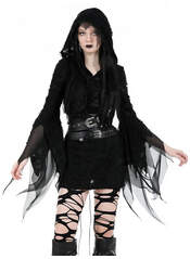 Aurora Ragged Slim Gothic Dress: Spellbinding Gothic Attire