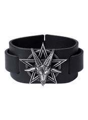 Baphomet Pentagram Leather Bracelet
