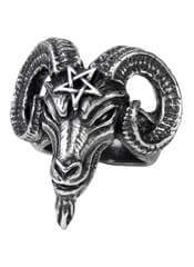Baphomet - Pentagram Ram's Head Ring