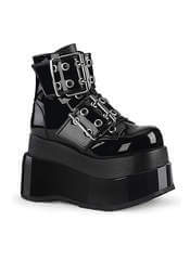 BEAR-104 Black Patent Platform Boots
