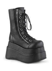 BEAR-265 Tiered Platform Lace-up Boots with zippers