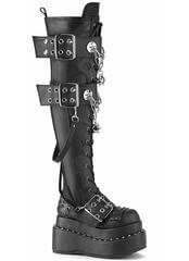 Demonia BEAR-316 Over-the-Knee Boots with Pyramid Studs