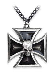 Black Knights Cross Pendant Necklace