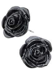 Black Rose Earring Studs | Fine Pewter & Steel Posts