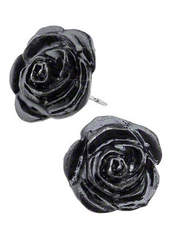 Black Rose Earring Studs | Rivithead