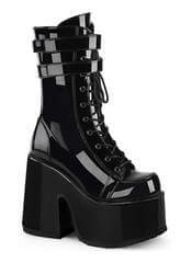 CAMEL-250 | Women's Black Patent Platform Boots