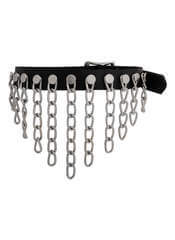 Chain Fall - Leather Gothic Choker with Chains