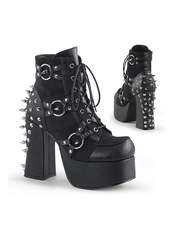 Charade-100 Black Spiked Platform Boots