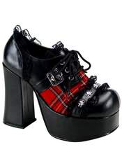 CHARADE-34 Plaid Skull Shoes