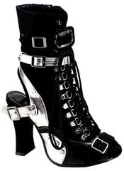 CRYPTO-35 Black Silver Boots