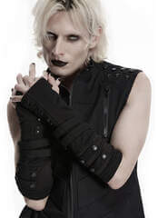 Cyber Punk 26 Gloves with Straps and Metal Details