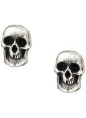 Death Earring Studs - Mini Skull Gothic Jewelry