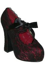 DEMON-11 Burgundy Lace Pumps