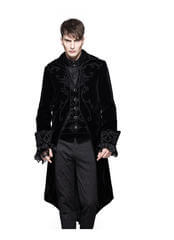 Devil's Fashion Black Velvet Tailcoat
