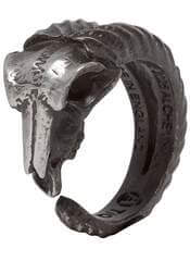 Diabolica Ram Skull Ring