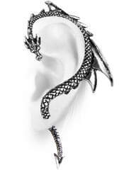 The Dragons Lure Left Ear Earring Cuffs - English Pewter