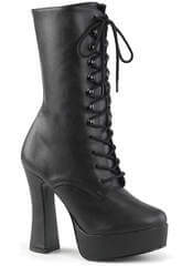 Electra-1020 Women's Gothic Matte Black Platform Boots