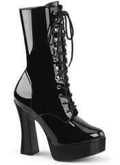 Bold Black Patent Platform Boots - Demonia Electra-1020