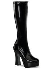 ELECTRA-2000Z Black Patent Knee High Boots