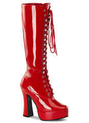 ELECTRA-2020 Red Patent Platform Boots