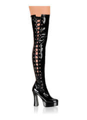 ELECTRA-3050 Black Thigh Boots