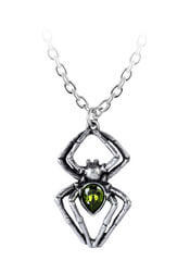 Emerald Spiderling Pendant Necklace