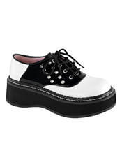 EMILY-303 Black White Shoes