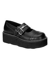 EMILY-306 Black Maryjane Shoes