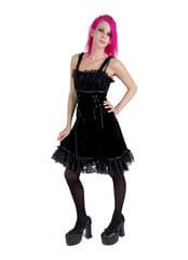 Black Velvet Emily Strap Gothic Dress