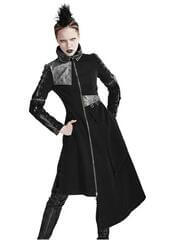 Final Encounter Apocalypse Coat for Women Black Silver Twill