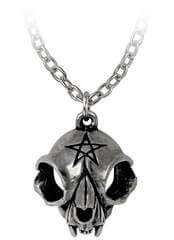 My Forever Friend Pendant Pewter Cat Skull Necklace