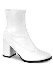 GOGO-150 White Ankle-High Gogo Boots at Rivithead