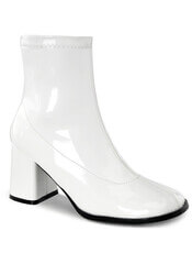 GOGO-150 Ankle-High White Patent Go-Go Boots at Rivithead