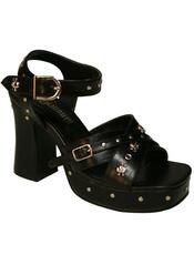 GOTHIKA-02 Black Skull Heels
