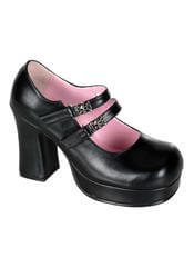 GOTHIKA-09 Black Gothic Maryjane Shoes