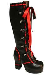 GOTHIKA-215 Black Corset Boots