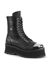 GRAVEDIGGER-10 Black Vegan Leather Boots by Demonia