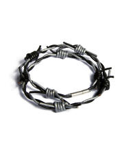 Black Grey Barbed Wire Wristband