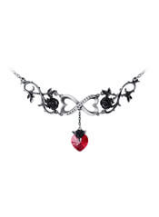 Infinite Love - Rose and Heart Dropper Necklace