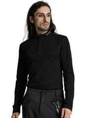 Iron-Coil Men's Gothic Shirt with Bold Silver Accents