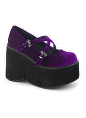 KERA-10 Purple Velvet Maryjane Shoes
