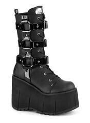 KERA-110 | Black Platform Harness Boots
