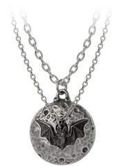 Alchemy’s Luna Roost – Gothic Bat Friendship Necklace