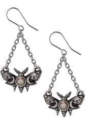 Lunar Moth Earrings with Moon Phases | Alchemy