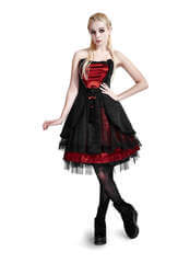 Lydia Black and Red Gothic Dress