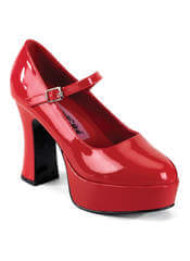 MARYJANE-50 Red Platform Heels